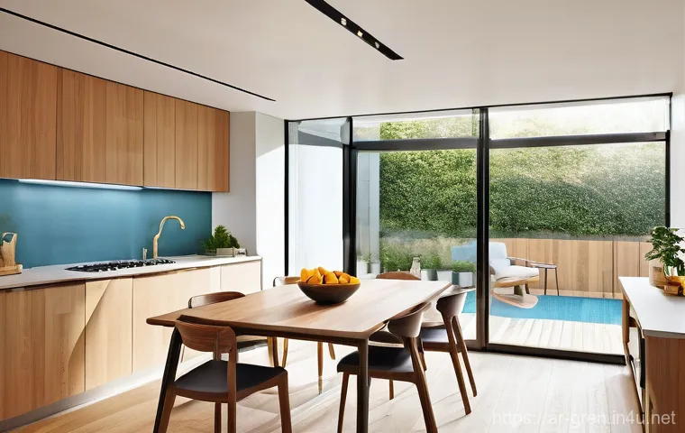 친환경 건축 실습 과정 체험기 - **Prompt 1: Sustainable Family Living in an Eco-Friendly Home**
    A wide shot of a bright, modern,...